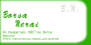 borsa merai business card